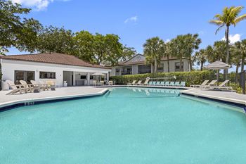 Resort-style swimming pool with sundeck